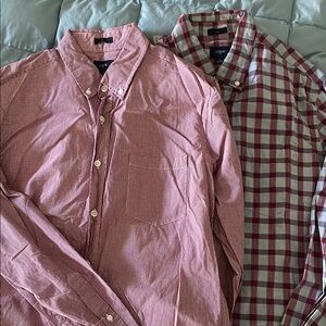 JCrew Slim Fit Red Checkered Men's Shirts